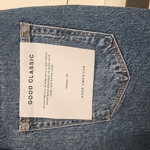 GOOD AMERICAN Good Classic Skinny-ish Fit Hi-Rise Jeans Women's Size 6/28 NWT - Picture 7 of 17